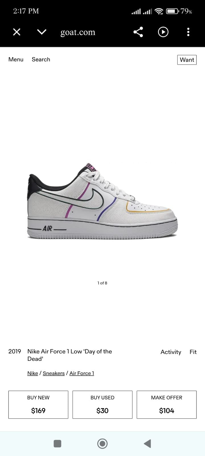Nike Air Force 1 Low ‘Day of the Dead’ 🌼 Size 8 & 9 Pak 🇵🇰