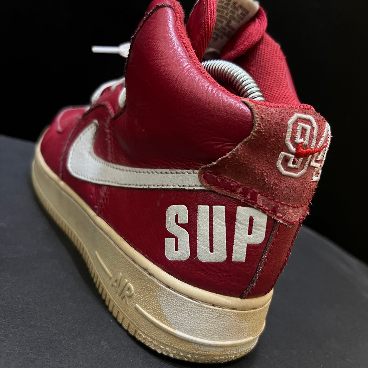 Red Supreme x Nike Air Force 1 High 🔥🥵 Size 6 & 7 Pak 🇵🇰
