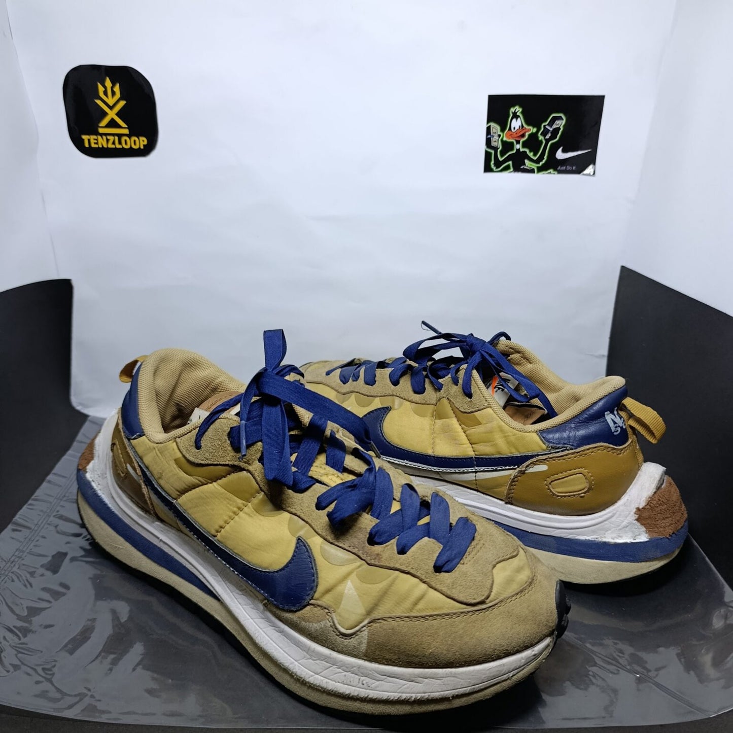 Nike Vaporwaffle x Sacai Sesame Blue Void 😈 Size 7 & 8 Pak 🇵🇰