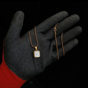 Eclipse Dual Gold Square Pendant 🌑🌕