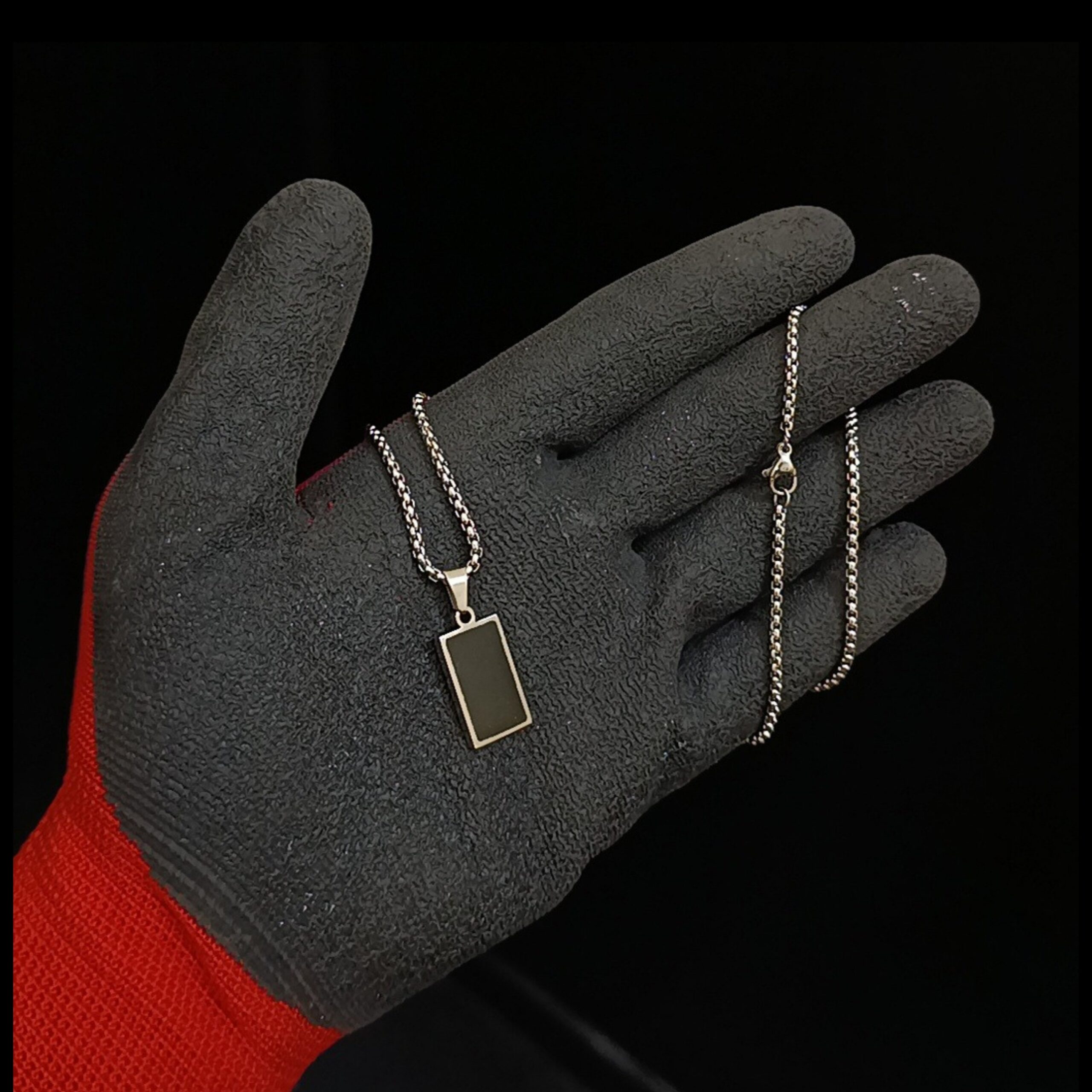 Eclipse Black Rectangle Pendant ◼️